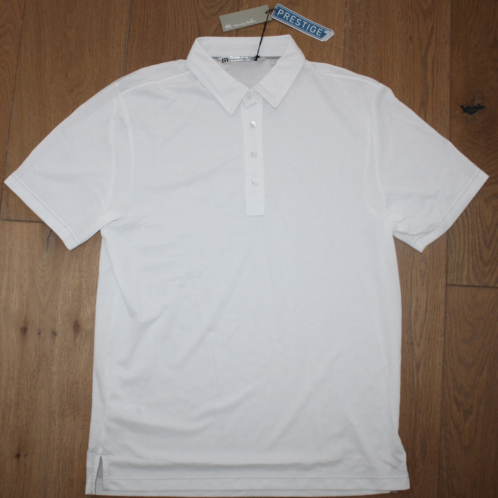 Travis Mathew Men's Large White Short Sleeve Polo